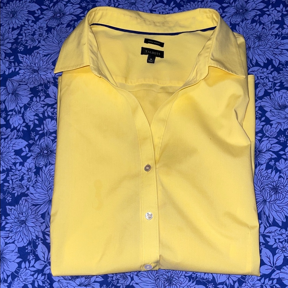 Talbots Sunny Yellow Collared Shirt